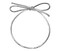 JewelrySupply 10" Silver Metallic Pre-Tied Stretch Loops Pre-Tied Elastic Bows (Package of 50)